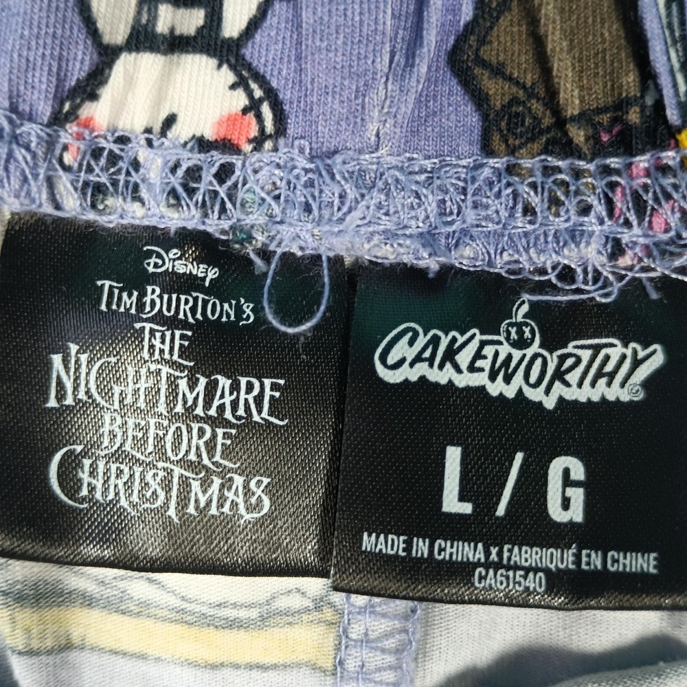 Cakeworthy Nightmare Before Christmas Pajama Set Women L Purple Holiday - Picture 11 of 12